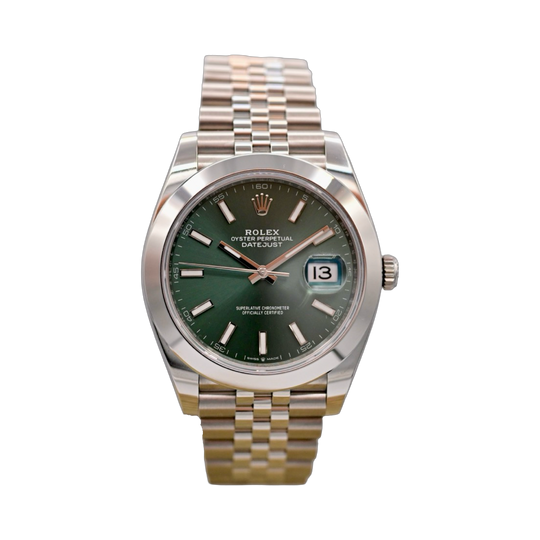 Rolex Datejust 41mm Mint Green Dial Ref. 126300 Jubilee Bracelet
