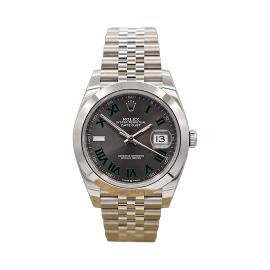 Rolex Datejust 41mm Wimbledon Dial Ref. 126300 Jubilee Bracelet