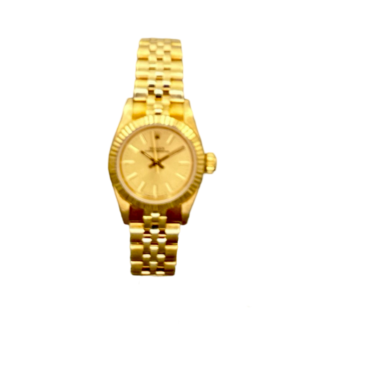 Rolex Lady Oyster Perpetual 18k 24mm Ref. 67197 – Twin Cities Time + Luxury