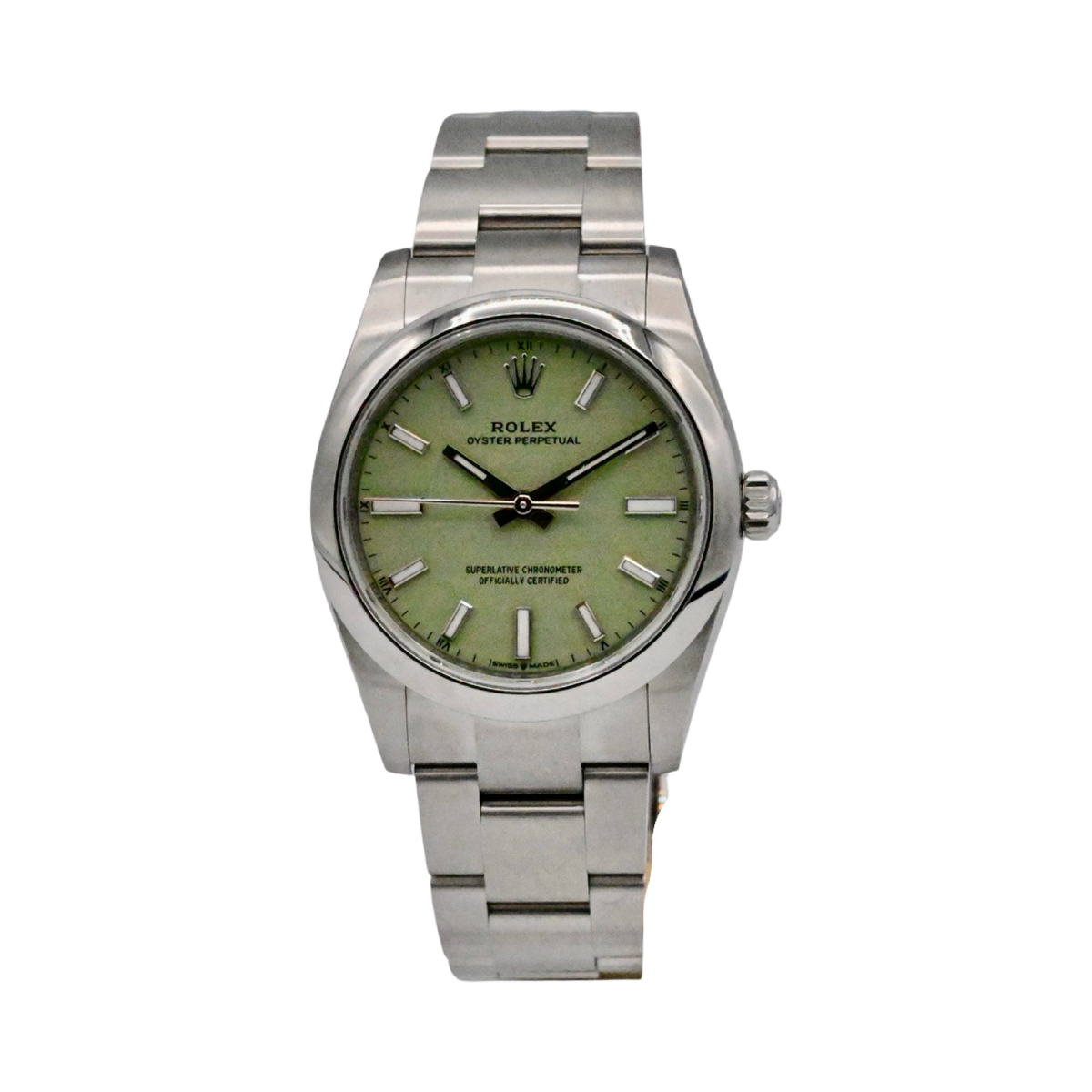 Rolex Oyster Perpetual 34 Pistachio Ref. 124200 – Twin Cities Time + Luxury