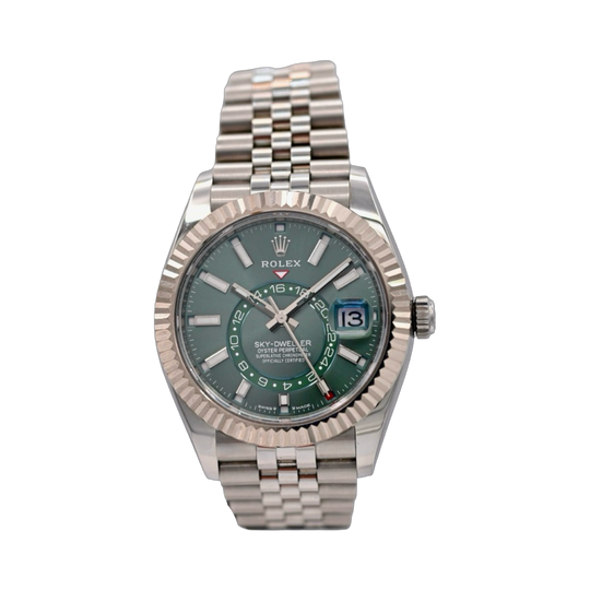 Rolex Sky Dweller Steel on Jubilee Green Dial Ref. 336934