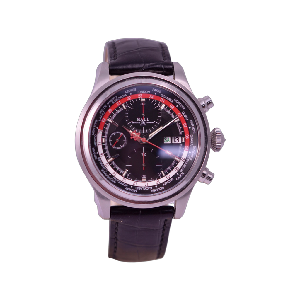 Twin Cities Time + Luxury Ball Trainmaster Worldtime Chronograph